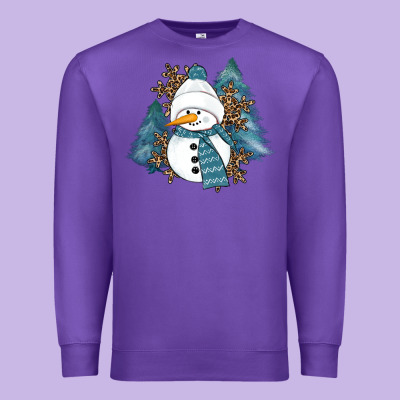 Snowman Winter Premium Sweatshirt Designed By Ranaportraitstore