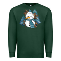 Sports Green Snowman Winter Premium Sweatshirt - RanaPortraitStore