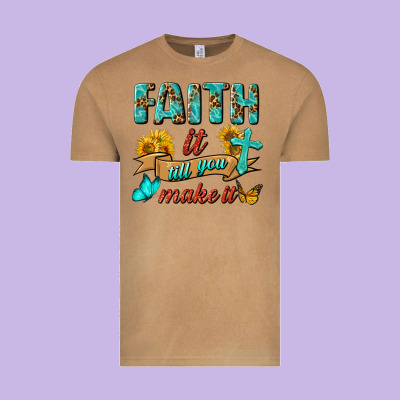 Faith It Till You Make It Vintage Tee Designed By Bundleandbundleshop