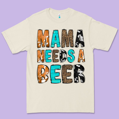 Mama Needs A Beer Premium Tee Designed By Cowcowdesign
