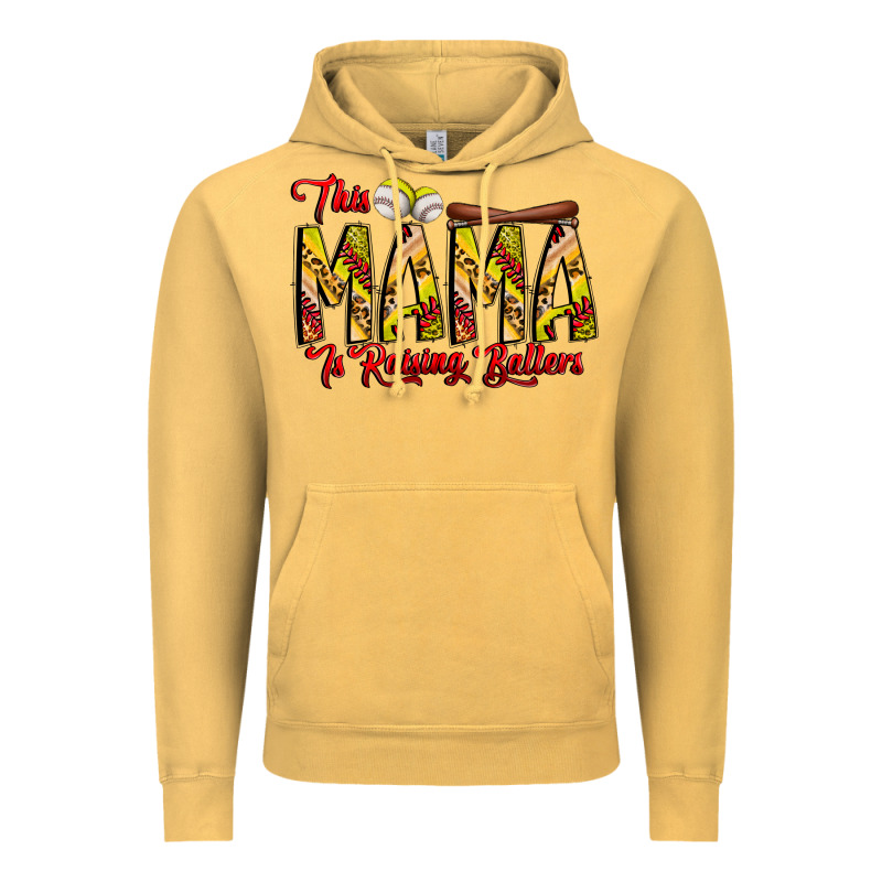 This Mama Is Raising Ballers Softball And Baseball Vintage Hoodie by CowhideDigitalArt | Teevron