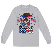 Moon Dust All American Mama Messy Buny Long Sleeve Tee - CowhideDigitalArt