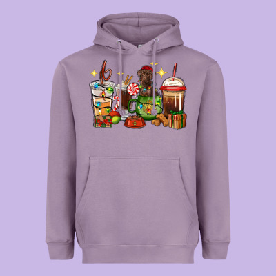 Christmas Coffee Cups With Labrador Heavyweight Hoodie Designed By Ranaportraitstore