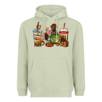 Matcha Christmas coffee cups with Labrador Heavyweight Hoodie - RanaPortraitStore