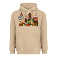 Mushroom Christmas coffee cups with Labrador Heavyweight Hoodie - RanaPortraitStore