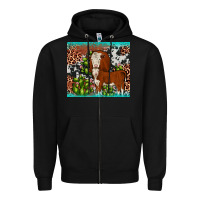 Black hereford cactus tumbler Zipper Hoodie - JahusDesignShop