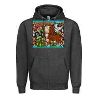 Charcoal Heather hereford cactus tumbler Zipper Hoodie - JahusDesignShop