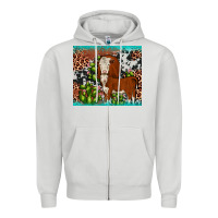 Dove Grey hereford cactus tumbler Zipper Hoodie - JahusDesignShop