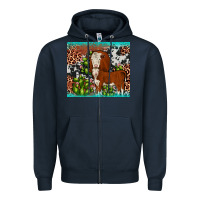 Navy hereford cactus tumbler Zipper Hoodie - JahusDesignShop