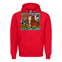 Red hereford cactus tumbler Zipper Hoodie - JahusDesignShop