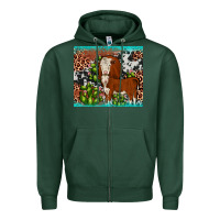Sports Green hereford cactus tumbler Zipper Hoodie - JahusDesignShop