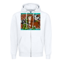 White hereford cactus tumbler Zipper Hoodie - JahusDesignShop
