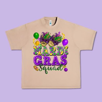 Mardi Gras Squad Urban Heavy Tee Designed By Fadigitalartstudio