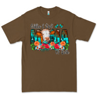 Cacao Glitter Dirt Mama Of Both Cow Flowers Premium Tee - CowCowDesign