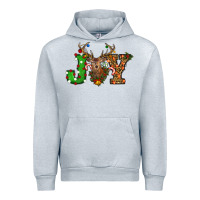 Heather Grey Christmas Joy Reindeer Urban Hoodie - RanaPortraitStore