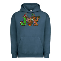 Pigment Midnight Navy Christmas Joy Reindeer Urban Hoodie - RanaPortraitStore