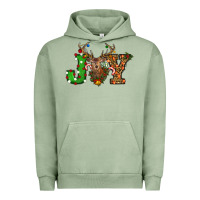 Pigment Oil Green Christmas Joy Reindeer Urban Hoodie - RanaPortraitStore