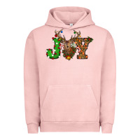 Pigment Salmon Christmas Joy Reindeer Urban Hoodie - RanaPortraitStore