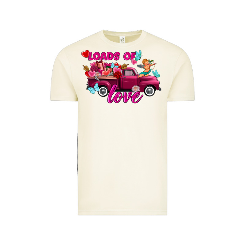 Loads Of Love Valentine's Day Truck Vintage Tee by FaDigitalArtStudio | Teevron