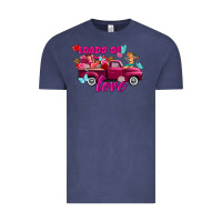 Vintage Denim Loads of love valentine's day truck Vintage Tee - FaDigitalArtStudio