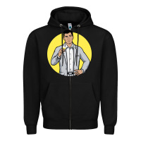 Black sterling archer Zipper Hoodie - DesigneFamous