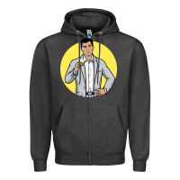 Charcoal Heather sterling archer Zipper Hoodie - DesigneFamous