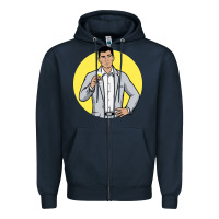 Navy sterling archer Zipper Hoodie - DesigneFamous