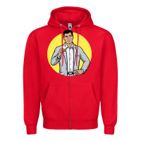 Red sterling archer Zipper Hoodie - DesigneFamous