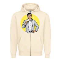 Sandshell sterling archer Zipper Hoodie - DesigneFamous