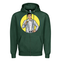 Sports Green sterling archer Zipper Hoodie - DesigneFamous