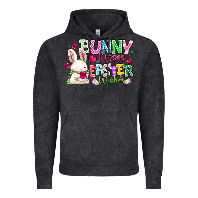 Bunny Kisses Easter Wishes Vintage Hoodie by CowhideDigitalArt | Teevron