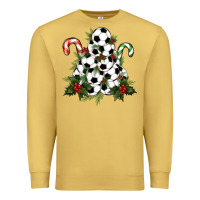 Antique Gold Lightning Soccer Christmas Tree Premium Sweatshirt - RanaPortraitStore