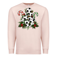 Pale Pink Lightning Soccer Christmas Tree Premium Sweatshirt - RanaPortraitStore