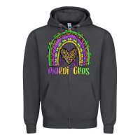 Smoke mardi gras rainbow Zipper Hoodie - JahusDesignShop