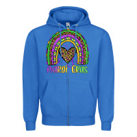 True Royal mardi gras rainbow Zipper Hoodie - JahusDesignShop
