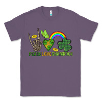 Lavender Peace Love Shamrock  St. Patrick's Day Classic Tee - CowGirlArtShop