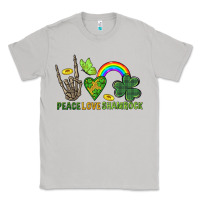 Moon Dust Peace Love Shamrock  St. Patrick's Day Classic Tee - CowGirlArtShop