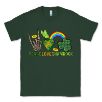 Sports Green Peace Love Shamrock  St. Patrick's Day Classic Tee - CowGirlArtShop
