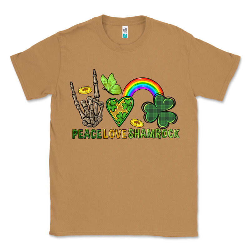 Peace Love Shamrock  St. Patrick's Day Classic Tee by CowGirlArtShop | Teevron