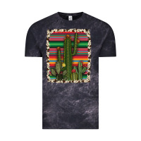 Cloud Black serape cowhide cacti Vintage Tee - RanaPortraitStore