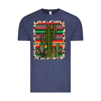 Vintage Denim serape cowhide cacti Vintage Tee - RanaPortraitStore