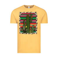 Vintage Mustard serape cowhide cacti Vintage Tee - RanaPortraitStore