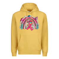 Antique Gold Breast Cancer Rainbow Premium Hoodie - Artiststas