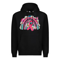 Black Breast Cancer Rainbow Premium Hoodie - Artiststas