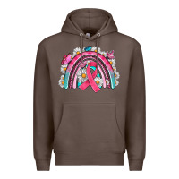Coffee Breast Cancer Rainbow Premium Hoodie - Artiststas