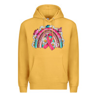 Mustard Breast Cancer Rainbow Premium Hoodie - Artiststas