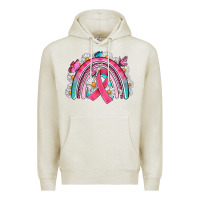 Oatmeal Heather Breast Cancer Rainbow Premium Hoodie - Artiststas