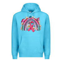 Ocean Blue Breast Cancer Rainbow Premium Hoodie - Artiststas