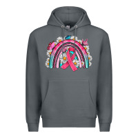 Rock Breast Cancer Rainbow Premium Hoodie - Artiststas