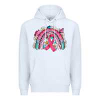 White Breast Cancer Rainbow Premium Hoodie - Artiststas
